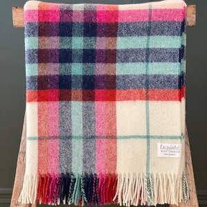 Throws: Pink Ivory, Red Woollen Throw