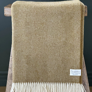 Herringbone Gold Throw