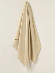 Throws: Merino Herringbone Natural 100% Merino