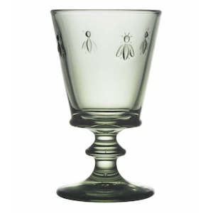 Glassware: Olive Green Bee Wine Glass