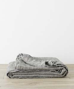 Coverlets: Ellis Stripe -  Linen Bedcover