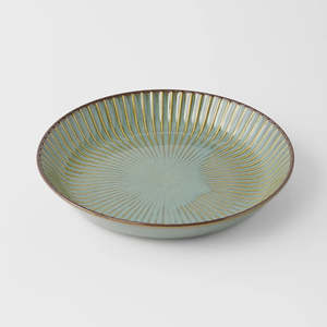Tableware: Fantail Green High Rim Plate