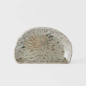Tableware: Moss Green D Shape Plate