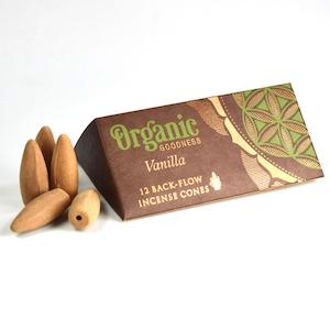 Sage Palo Santo: Organic Goodness Vanilla Backflow Cones