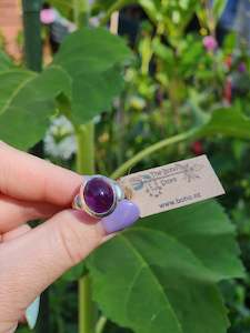 Boho Jewellery: Amethyst in Stirling Silver Size 7.5