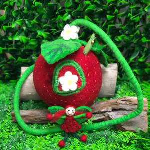 The Woodlands: Strawberry Pod with Faery - Large