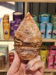 Pink crazy lace agate flame "Kerri"