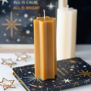 Homeware Incense Burners: Gold Starry Night Star Shaped Taper Candle
