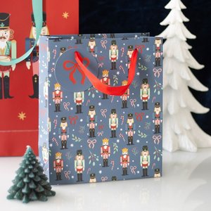 Blue Nutcracker Print Gift Bag