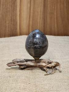Large Smokey Quartz with Fire Egg "Denise"