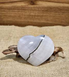 Smokey Pink Calcite Heart "Fenton"