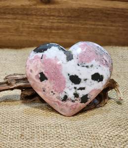 Peruvian Rhodonite Heart "Bonnie"