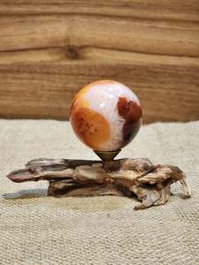 Wealth Motivation: Carnelian Sphere "Cam"
