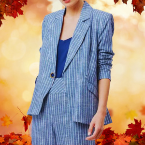 Products: OnceWas - Panama Linen Jacket Boho Chic