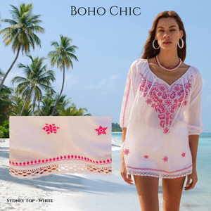 Products: I Am Pylgrym - Sydney Top - White Boho Chic