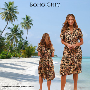 Products: Miriam Midi Dress with Collar Boho Chic