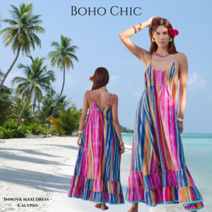 Products: I Am Pylgrym - Innova Maxi Dress - Calypso Print Boho Chic