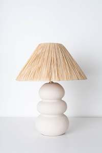 Lighting: Paola & Joy Sofia Raffia Table Lamp