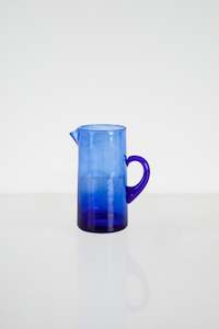 Moroccan Glassware: Moroccan Cobalt Jug/Carafe