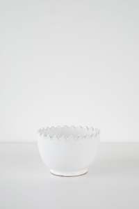 Moroccan Ceramaics: Moroccan White Zigzag Bowl