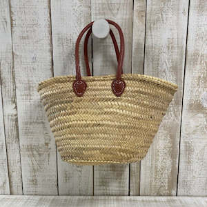 Woven Market Basket - Rustic Red