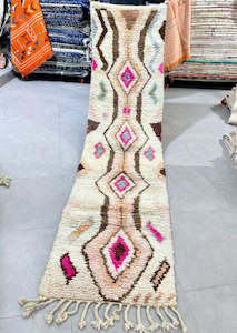 RUNNER BROWN AND PINK TONES 300 X 73 CM (0312)