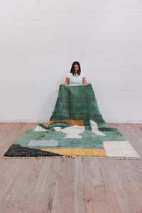New Green Moroccan Beni M'Rirt Rug- 3500 x 2400 mm -