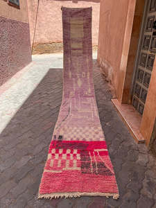 Hall Runners: Light Pink - Boujaad Runner 4860 mm x 800 mm Only PRESALE