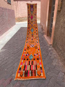 Hall Runners: Orange Blue- Boujaad Runner 5500 x 700 mm Only PRESALE