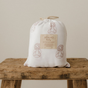 Products: Fitted Cot Sheet | Tiki Mauve