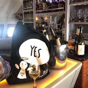 #Bagsy On Tour: Dubai - Emirates airline onboard bar, make mine a large one