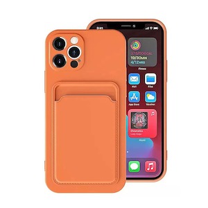 iPhone Back Cases: Coloured Silicone Back Case With Card Slot - iPhone 14 Pro Max