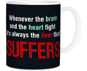Seasonal: Novelty Mug - Brain Heart Liver
