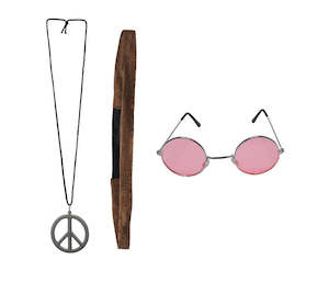 Halloween: Hippie Mens Accessories Set