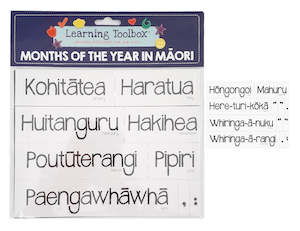 Educational Tools: Magnetic Learning Resources - Months Of The Year In Maori
