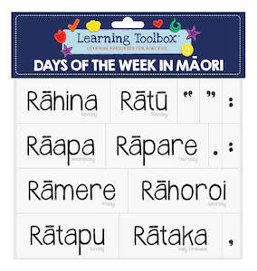 Educational Tools: Magnetic Learning Resources - Days Of The Week In Maori