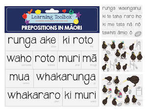 Educational Tools: Magnetic Learning Resources - Prepositions In Maori