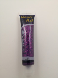 Paint Individual Tubes: #908 Reno Art Acrylic Glitter Paint (75ml) - Purple