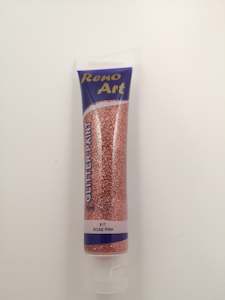 Paint Individual Tubes: #917 Reno Art Acrylic Glitter Paint (75ml) - Rose Pink