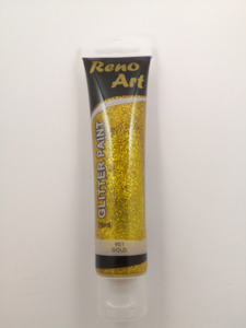Paint Individual Tubes: #901 Reno Art Acrylic Glitter Paint (75ml) - Gold
