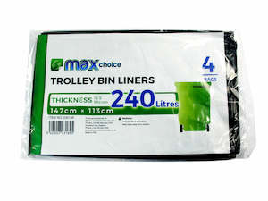 Home Ware: Wheelie Bin Liners 240L (147x113cm) 4PK