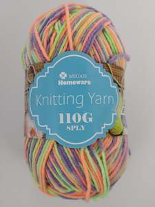 Sewing Haberdashery: #S6 Knitting Yarn (110g) - Multi Pastel
