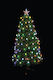 LED Fiber Optic Christmas Tree (H:120cm) - Rainbow Baubles