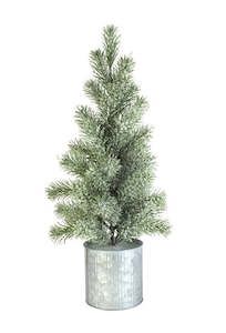 Decorative Icy Tree In Tin Pot (55cm)