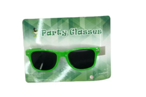 St Patricks Day: Dress Up Accessory - Wayfer Party Glasses (Green)