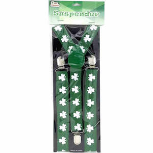 St Patricks Day: St Patrick's Day Dress Up Suspenders (Green Clover)