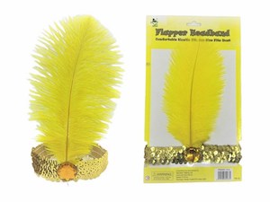 Dress Up Accessory - Flapper Headband (Yellow)