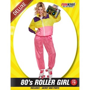 Costumes Womens: Adults Costume (Deluxe) - 80's Roller Girl