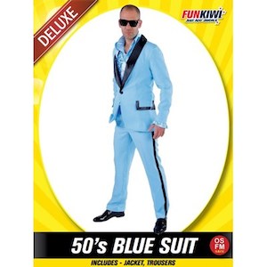 Adults Costume (Deluxe) - 50's Blue Suit