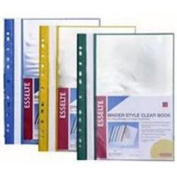 Products: Binder style clear book - green